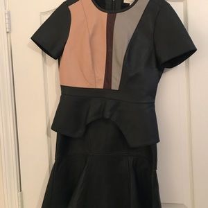 Bcbg  runway collection 2piece leather skirt set